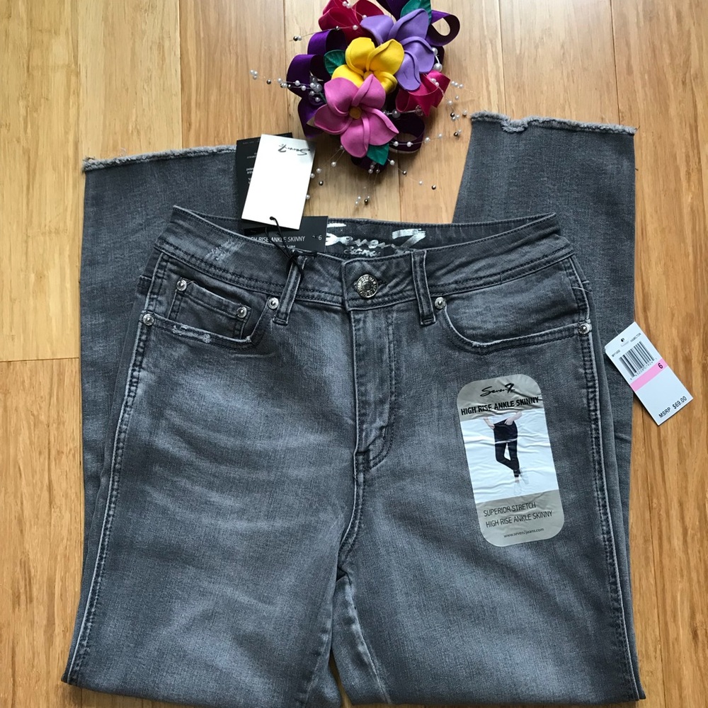 7 Seven High Rise Ankle Skinny - Picture 3 of 6